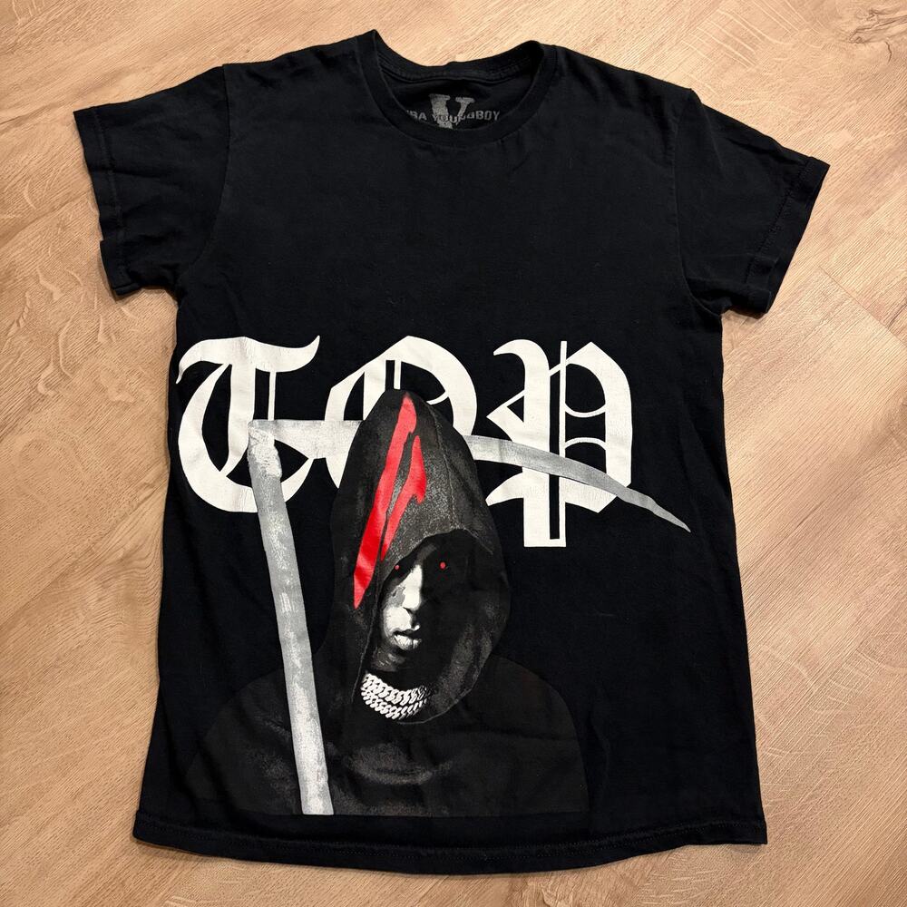 NBA YoungBoy x VLONE Murder Business T-Shirt Men's Small S Black Reaper TOP YB